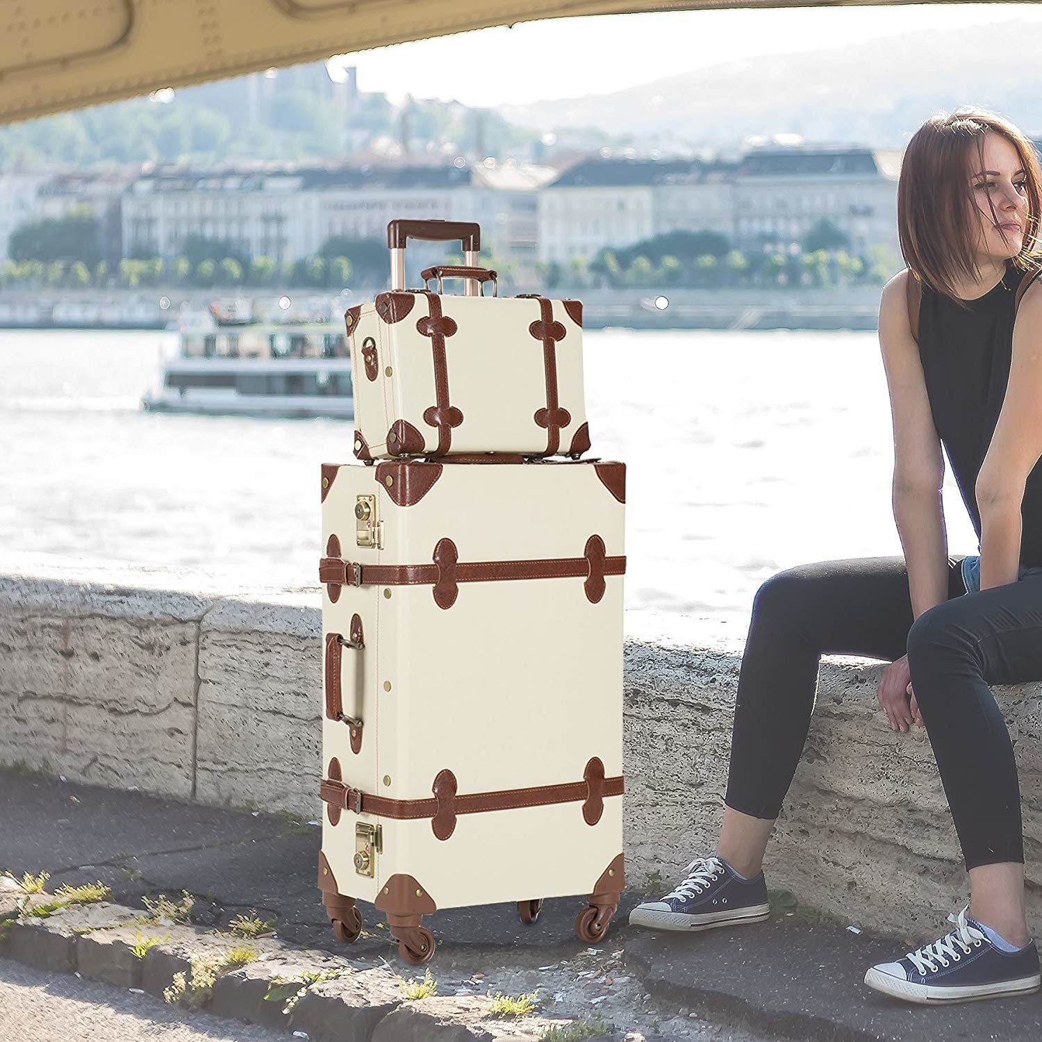 vintage inspired luggage sets