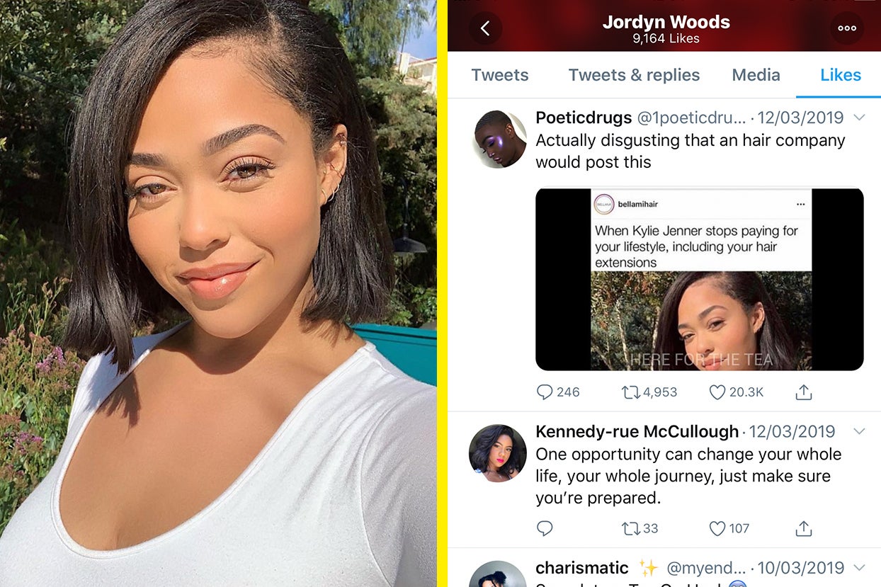 Jordyn Woods Made A Comeback To Twitter After The Tristan Cheating Scandal And Her Likes Are Very Interesting