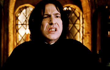gid of snape saying &quot;silence&quot;