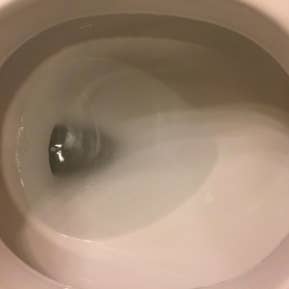 the same toilet bowl all clean after the product was used