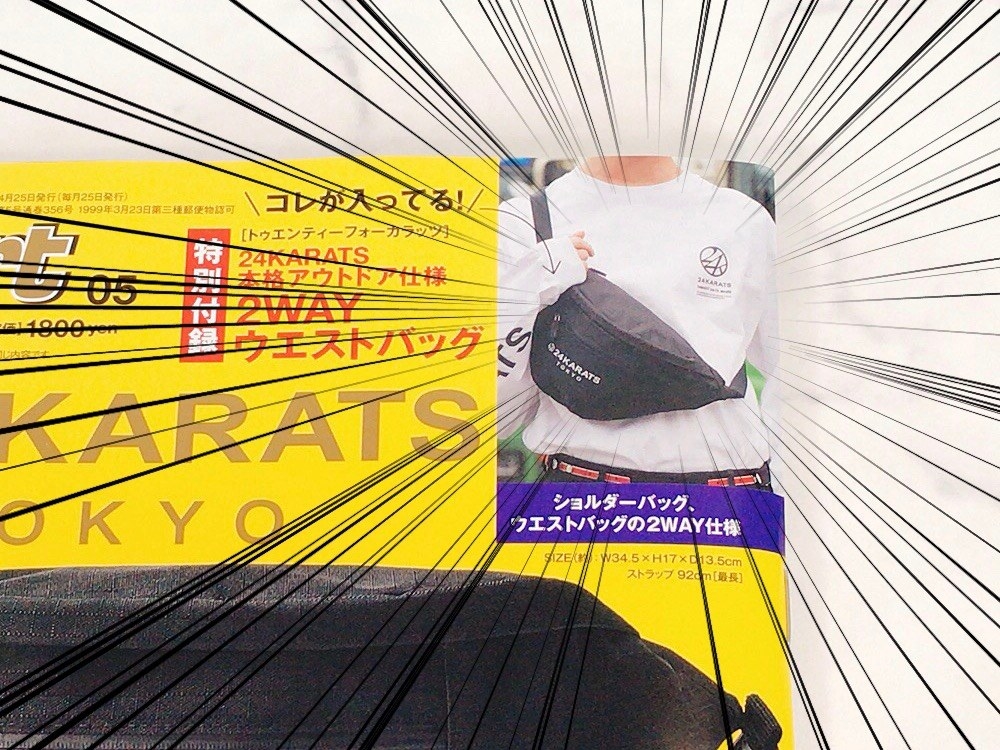 雑誌付録のウエストバッグが最高すぎる「24KARATSだ」「収納力がスゴイ」