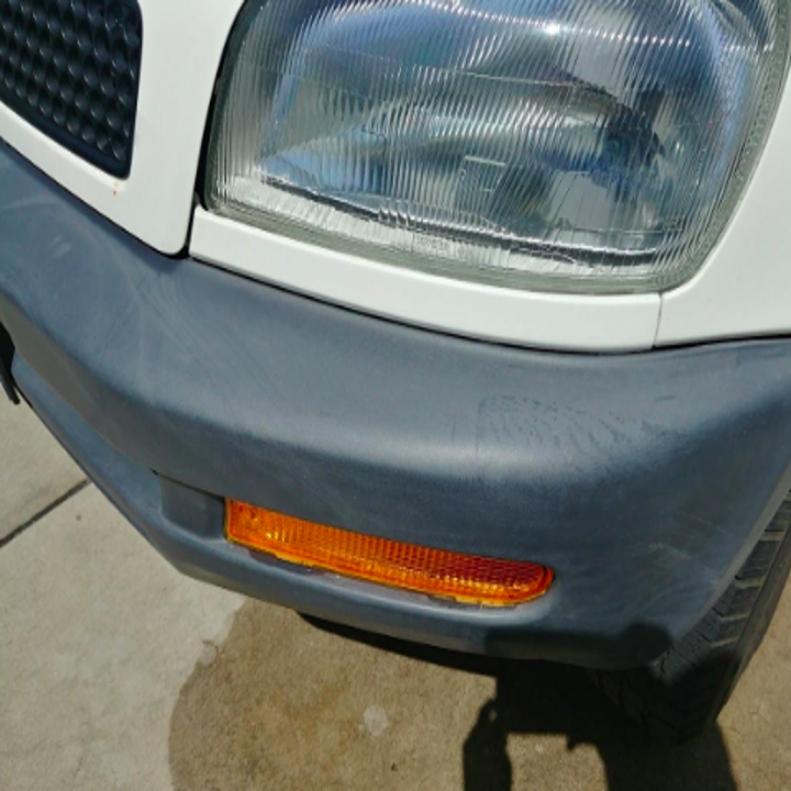 matte looking bumper of car