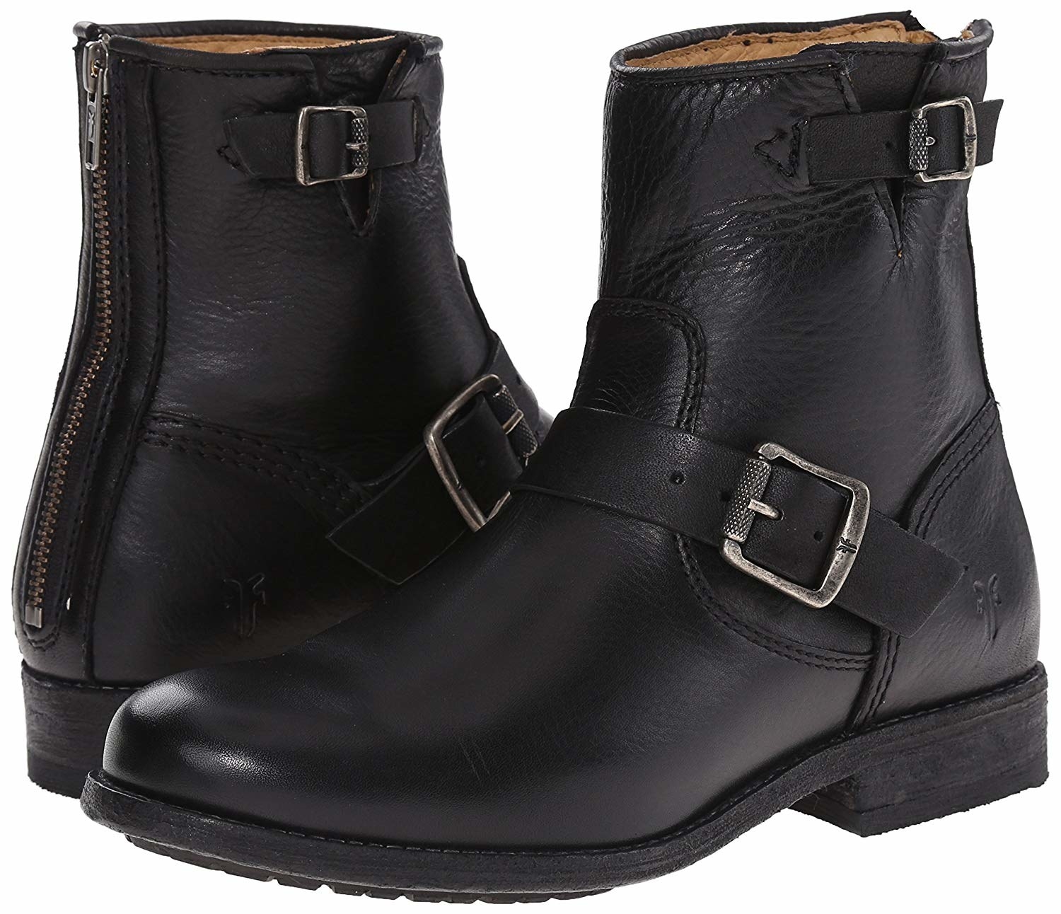 A pair of the Frye Engineer Boot in black
