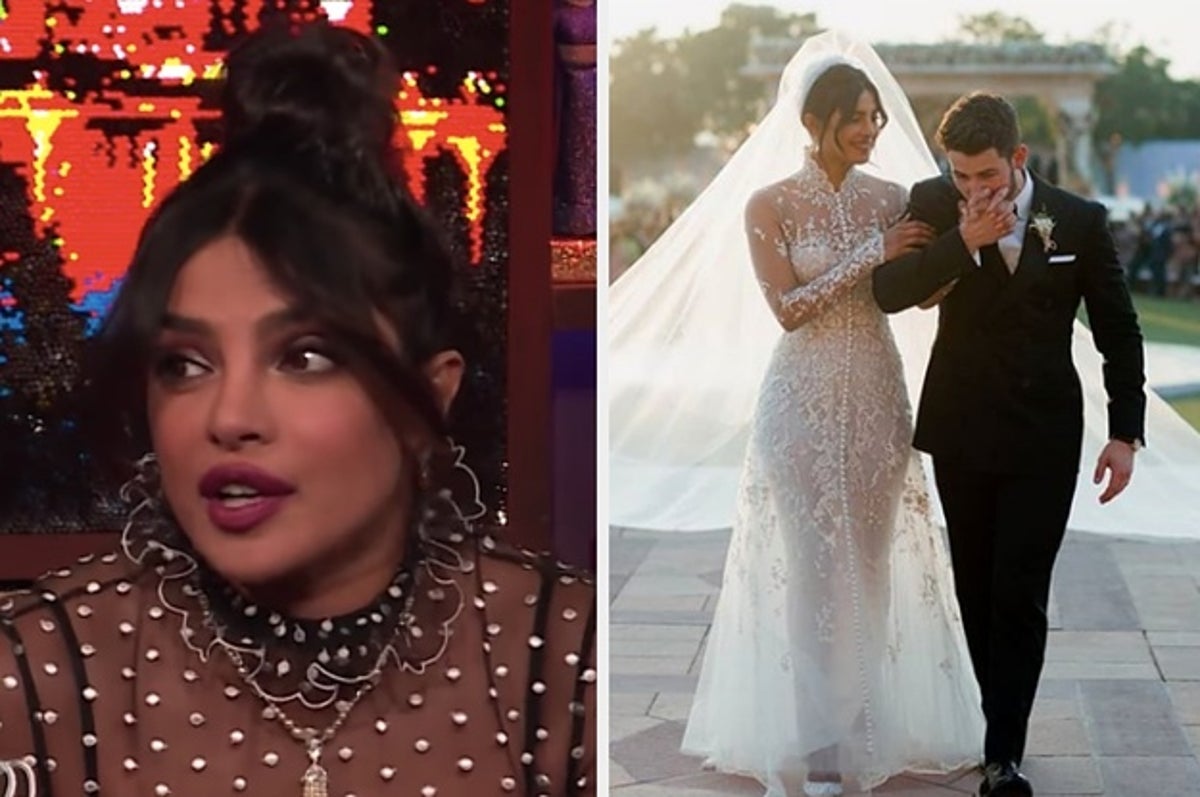 See Priyanka Chopra's 75-Foot Veil as She Walks Down the Aisle to Marry Nick  Jonas