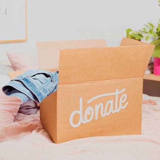 box that says &quot;donate&quot; on the front