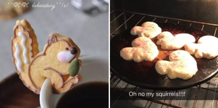"This is from the time my mom insisted I make squirrels out of expired cut-and-bake Pillsbury dough."—emilys4050