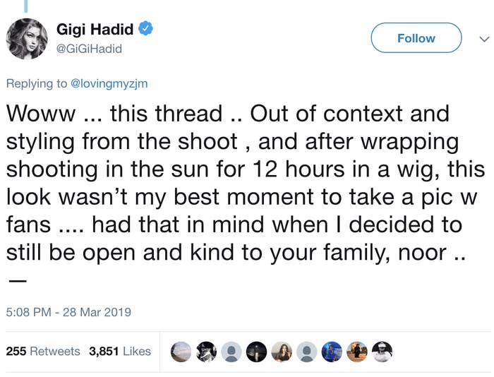 Gigi Hadid Went Off At A Fan For Negative And Mean