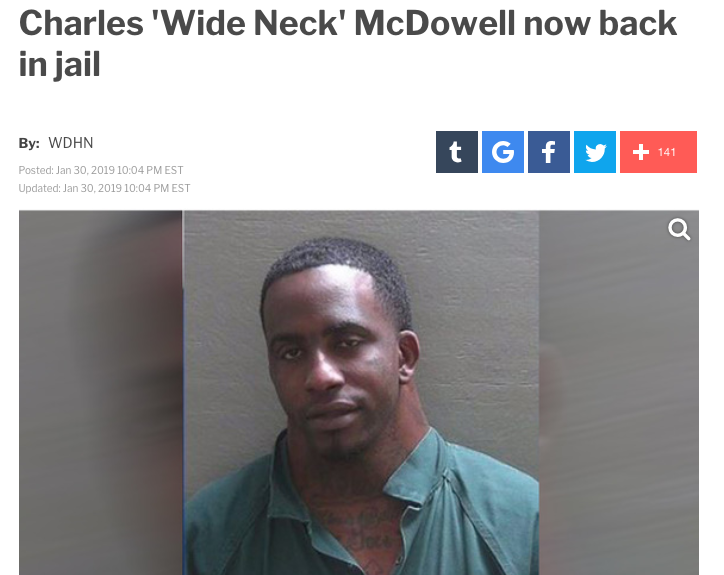 Distinctive-Looking Viral Star Charles “Wide Neck” McDowell is In