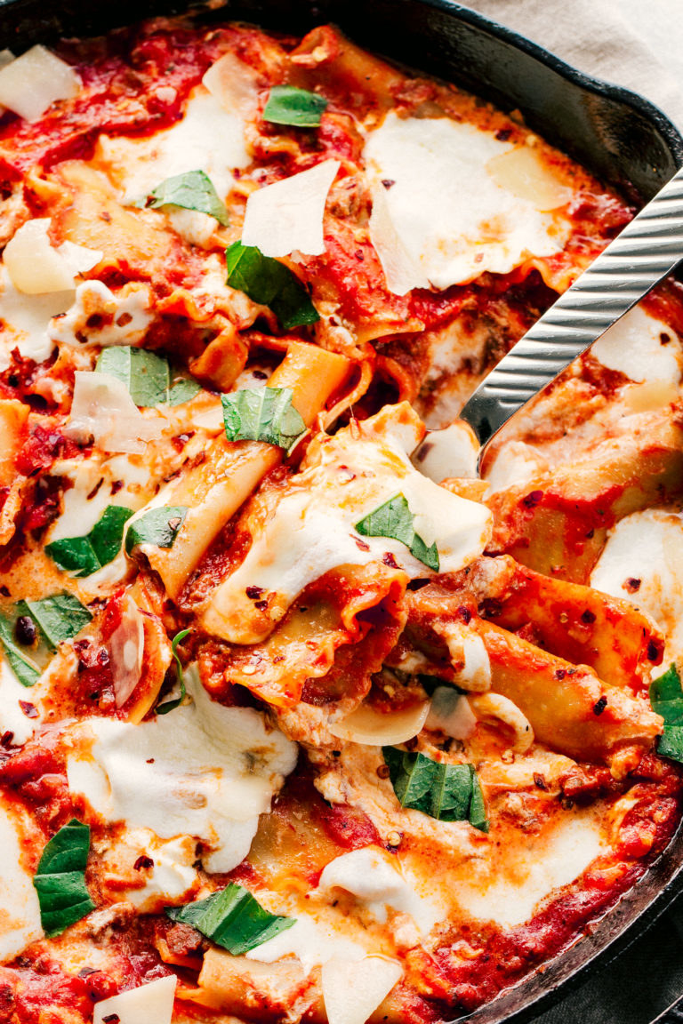 Next time you're cooking for guests, serve this simplified skillet lasagna. Hearty, comforting, and bursting with flavor, it's a guaranteed crowd-pleaser. Get the recipe here.