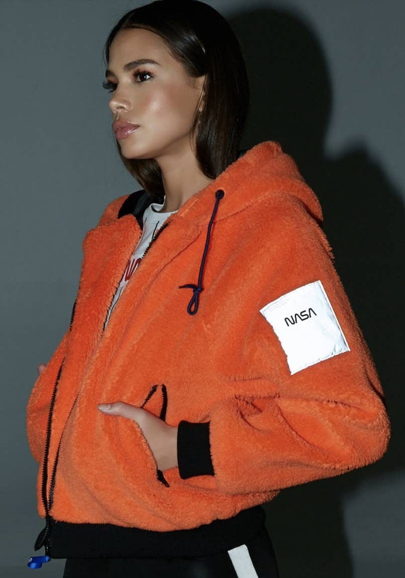 Orange nasa on sale jacket forever 21