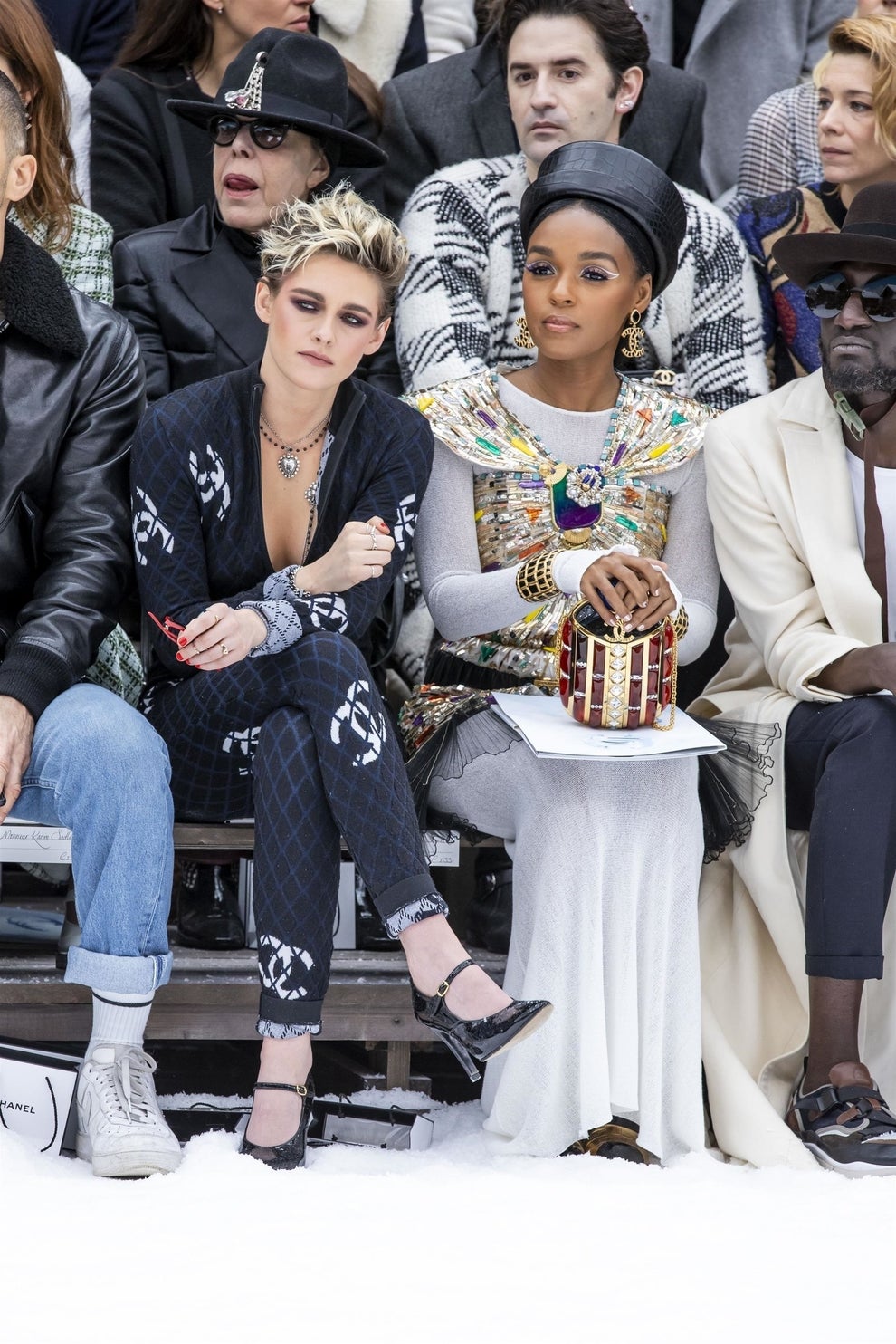 Kristen Stewart And Janelle Monáe Sitting Next To Each Other At Chanel ...