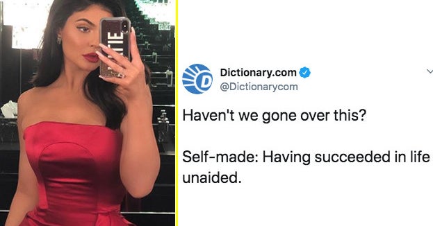 Dictionarycom Educated Kylie Jenner On The Definition Of Self Made