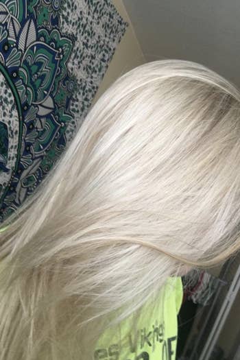 Same reviewer with toned white blonde hair
