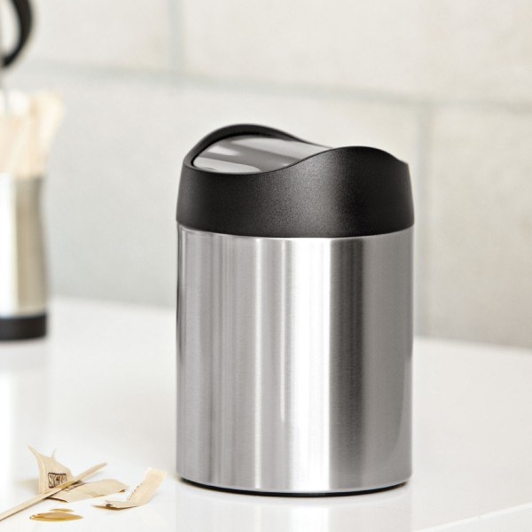 Promising review: "I have severe year-round allergies and go through tissues like nothing else. I hate having a pile of tissues on my desk, and the closest trash can is just out of reach, so this is perfect to keep on my desk without taking up much room." —PicklesGet it from Amazon for $14.99.