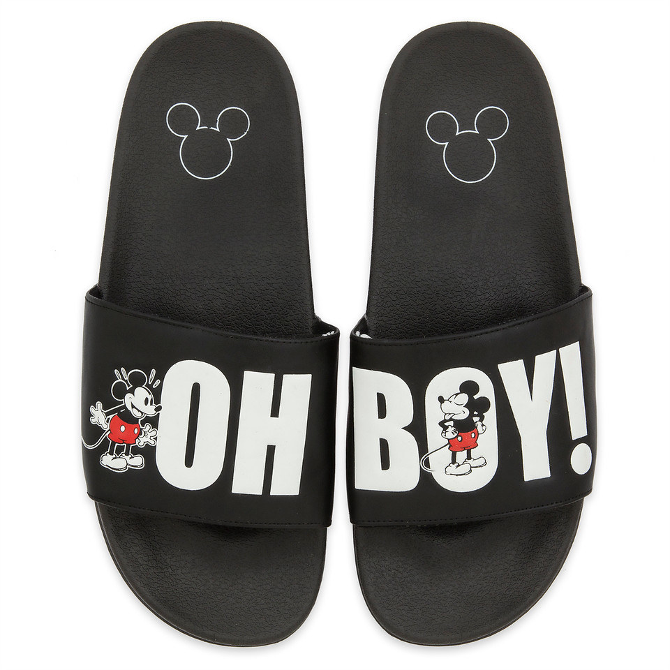 These comfy slip-ons ffeature a textured sole and cushioned upper.Get them from shopDisney or Disney Stores for $22.95.