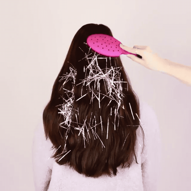 Promising review: "Oh praise all the spiritual beings because I have finally found a hairbrush that seems to work on my child's unruly hair without her screaming that I'm ripping her scalp off every time I go to brush her hair. I don't know what happens to this child while she sleeps, but every morning it's as if she's been headbanging in the middle of a tornado and I have to brush through that mess. Even with detangler it was a challenge before, but now it goes much more smoothly. Could not be more pleased with it. I use this on my own hair too and if there are any knots, I don't even feel when they are brushed out. Seriously, love it." —Lissa K.Get a set of two from Amazon for $15.97.