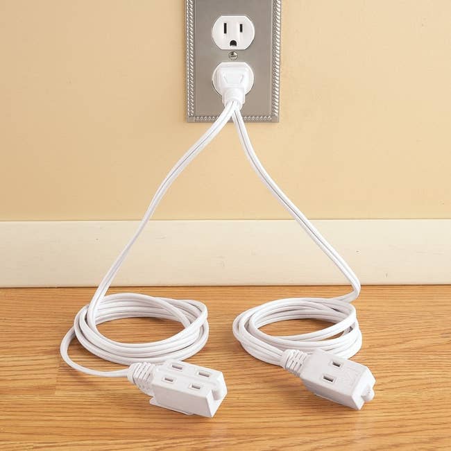 The double-ended extension cord in white