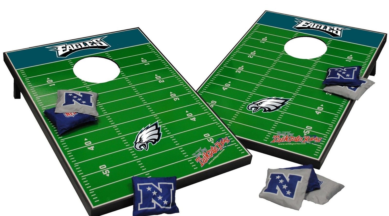 Philadelphia Eagles 4-Pack Striped Cornhole Bean Bags Set