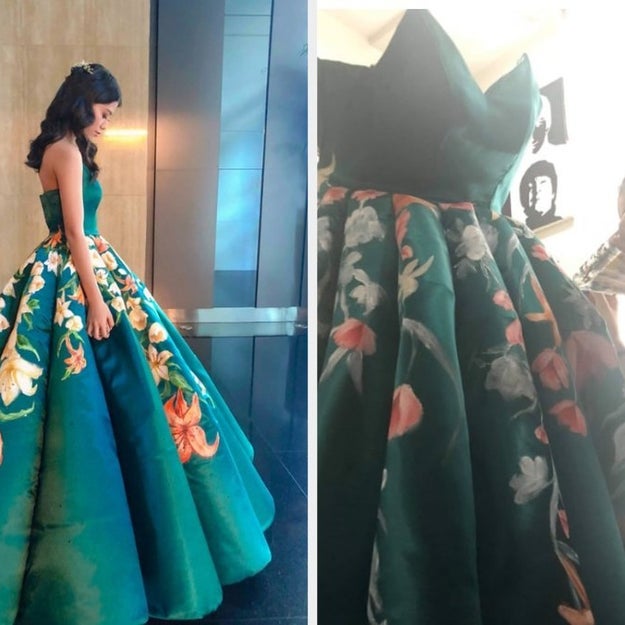This Teen Made Herself The Most Gorgeous Hand-Painted Graduation Dress