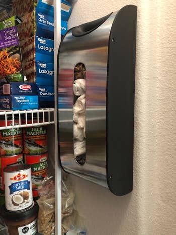 dispenser on reviewer's pantry wall