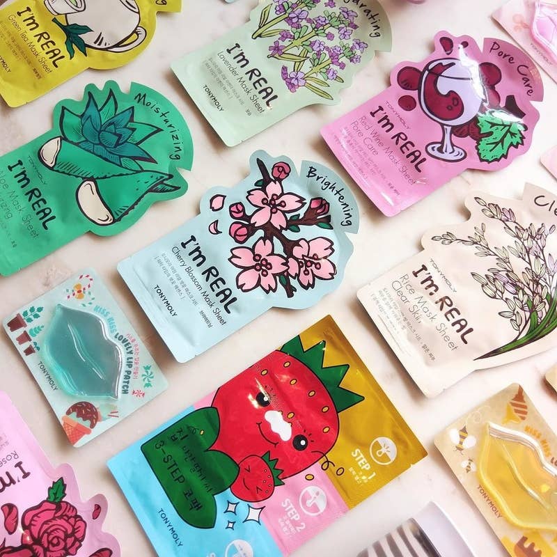 Each of the 11 masks has a different main ingredient and purpose: broccoli (to increase vitality), lemon (to brighten), makgeoili (to purify), pomegranate (to promote elasticity), red wine (to minimize pores), rice (to clear skin), seaweed (to refresh), tea tree (to soothe), tomato (to promote radiance), avocado (to provide nutrients), and aloe (to moisturize). Promising review (for tea tree): "I love sheet masks as it is and all of these have worked wonders on my skin. I don't like wearing foundation very much, or even powders, so I try to take care of my skin as much as I can without overdoing it. This mask is great for your skin and I recommend it 100%." —PearlunePrice: .49 for a pack of 11Or! Get formulas tea tree, pomegranate, tomato, lemon, wine, and broccoli individually for .72 each.