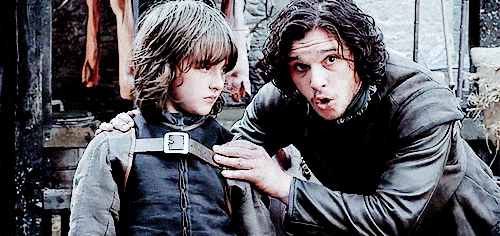 We see Jon in protective big brother mode around Bran a lot during the first episode of Season 1. Jon is devastated by Bran's fall, and especially the fact that he has to leave for the Wall while Bran is still unconscious.