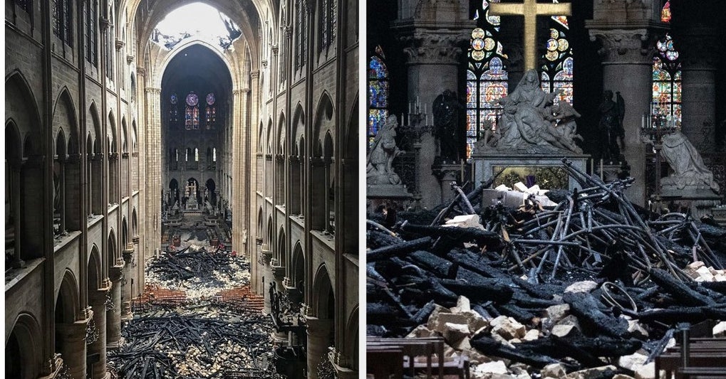 Photos Reveal Damage Inside Notre Dame Cathedral In Paris After Fire