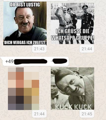 aantal verdrievoudigen De Alpen Far-Right Germans Are Using WhatsApp To Share Nazi Propaganda Stickers