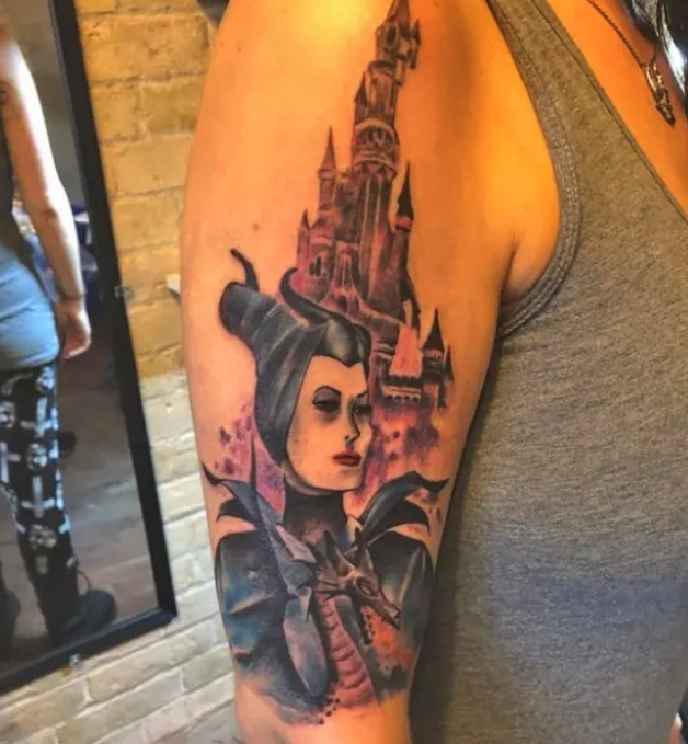 Due to popular demand i decided to do some mini versions of the castle full  colour 80 full colour To book   Disney tattoos Disney drawings Disney  castle tattoo