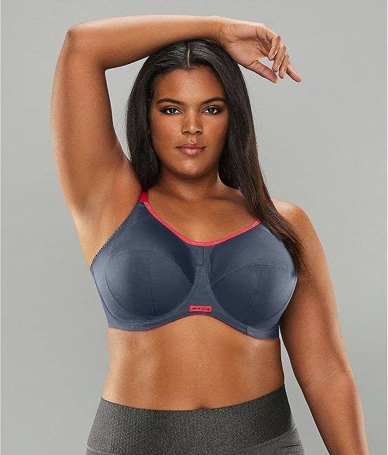 SYROKAN Full Coverage Sports Bras for Women High Impact Support Padded Bounce  Control Wireless Plus Size Bras Black 32B at  Women's Clothing store