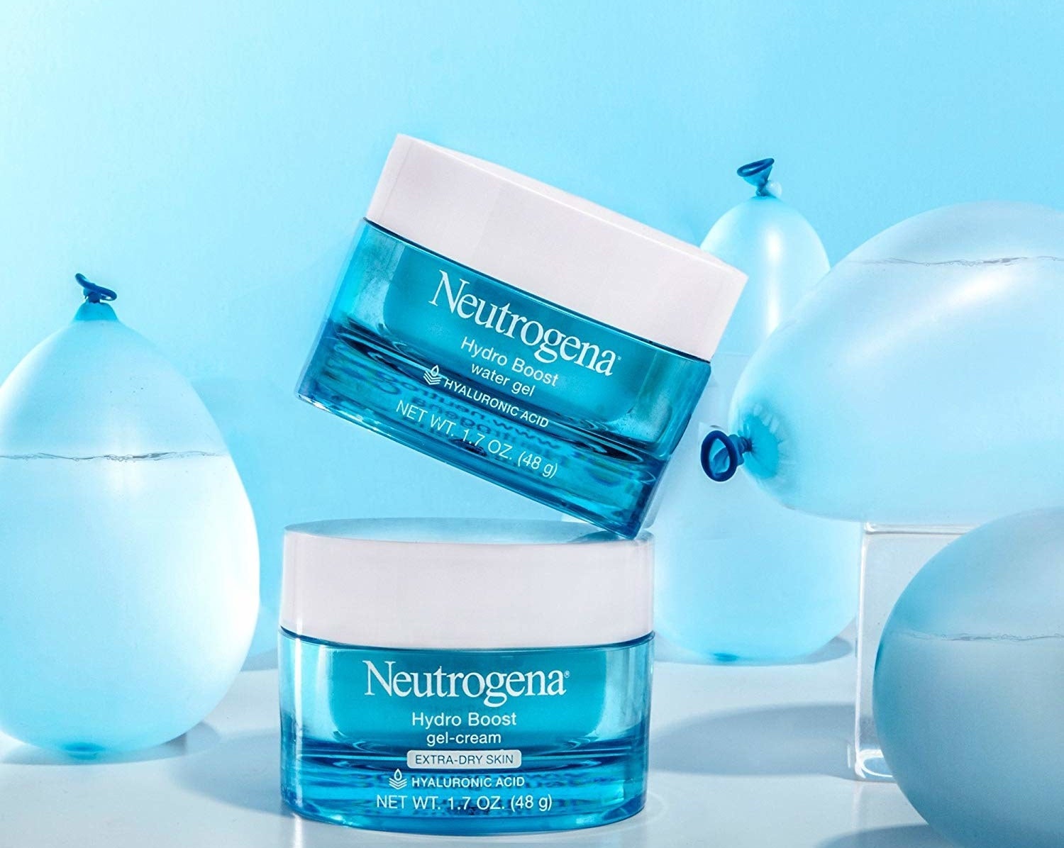 Neutrogena&#x27;s Hydro Boost moisturizer in gel cream and water gel options