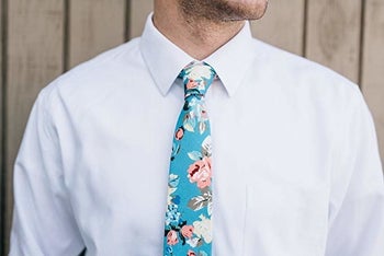 the blue floral tie 