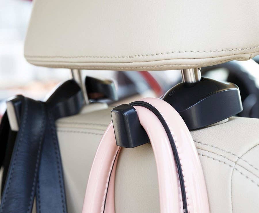  Headrest Hooks for Purses and Bags, Car Seat Hooks for Purse  Handbag Mask Coat Grocery Bag Water Bottle, 4 Pack : Automotive