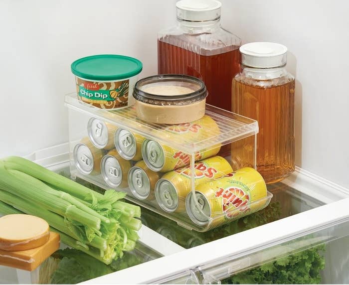 This clever trick makes stacking bottles or cans in your fridge easy peasy