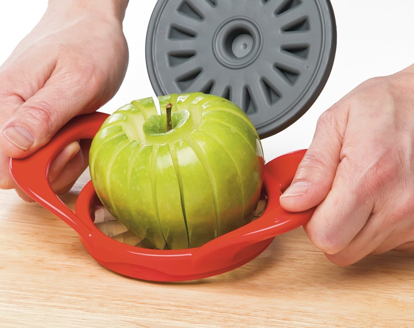 Promising review: "It handles pretty large sized apples and having it cut 16 slices works better in my freeze dryer." —atouchoflovePrice: $9.22