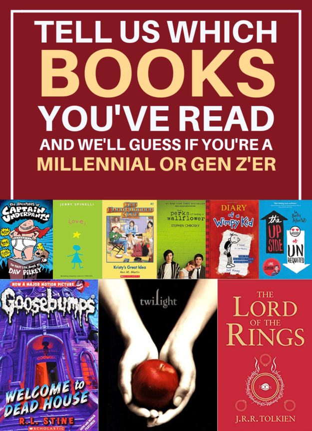 The Books You've Read Will Reveal Whether You're A Millennial Or Gen Z'er