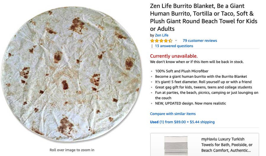 Zen life cheap burrito blanket