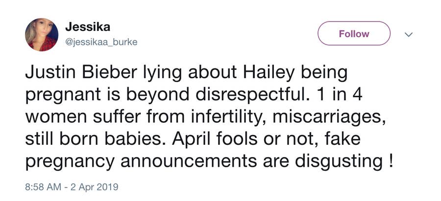 Justin Bieber Posted A Fake Pregnancy Announcement For April Fools Day
