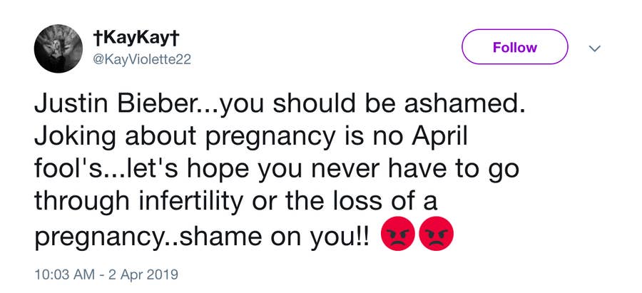 Justin Bieber Posted A Fake Pregnancy Announcement For April Fools Day