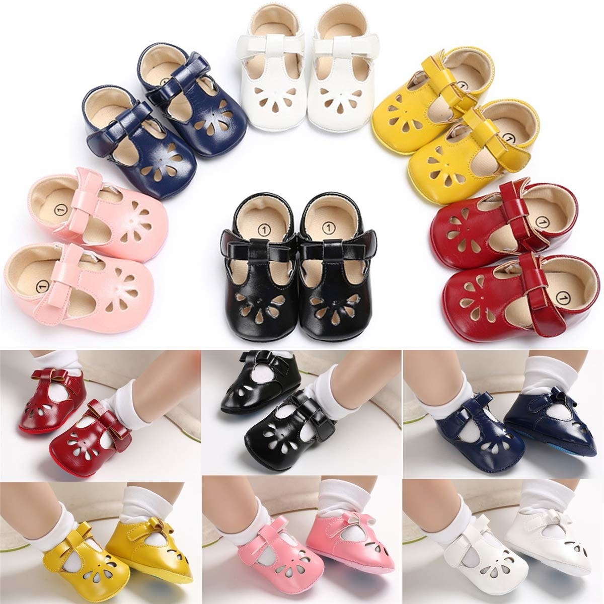 Cartoon Cute Adjustable Shoelace Soft Sole Sandals Beige, 6~12 M winwintom Baby Shoes for Baby Girls Baby Boys