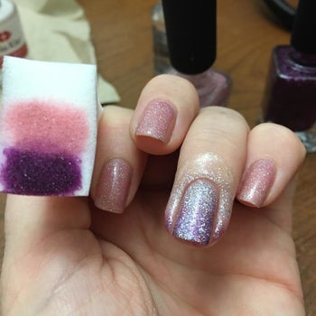 Amazon reviewer showing results of using cuticle guard on nails