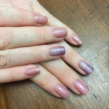 Amazon reviewer showing results of using cuticle guard on nails