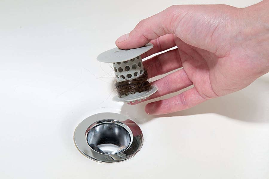 TubShroom ShowerShroom Ultra Hair Catcher, Gray, 2 Inch Drain