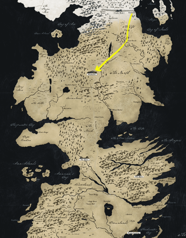 They'd definitely make it there before anyone at Winterfell realized what was happening.