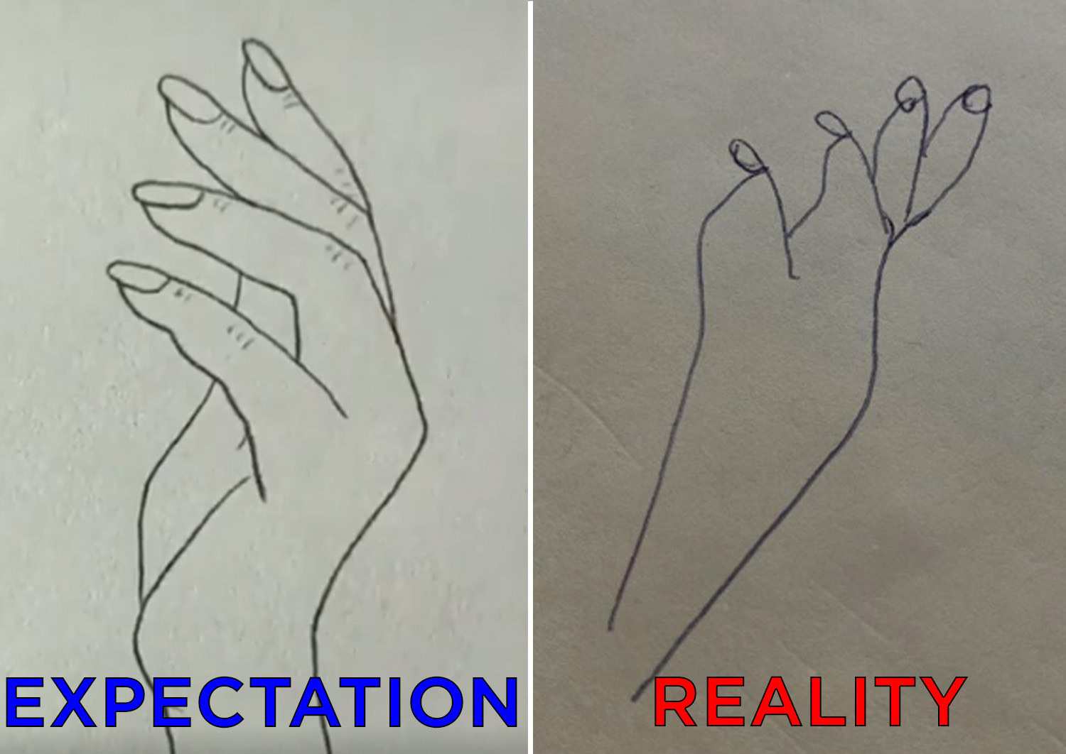 Can you draw this 'easy' hand? Thousands of netizens troubled after failed  attempts