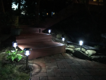 the solar lights at night