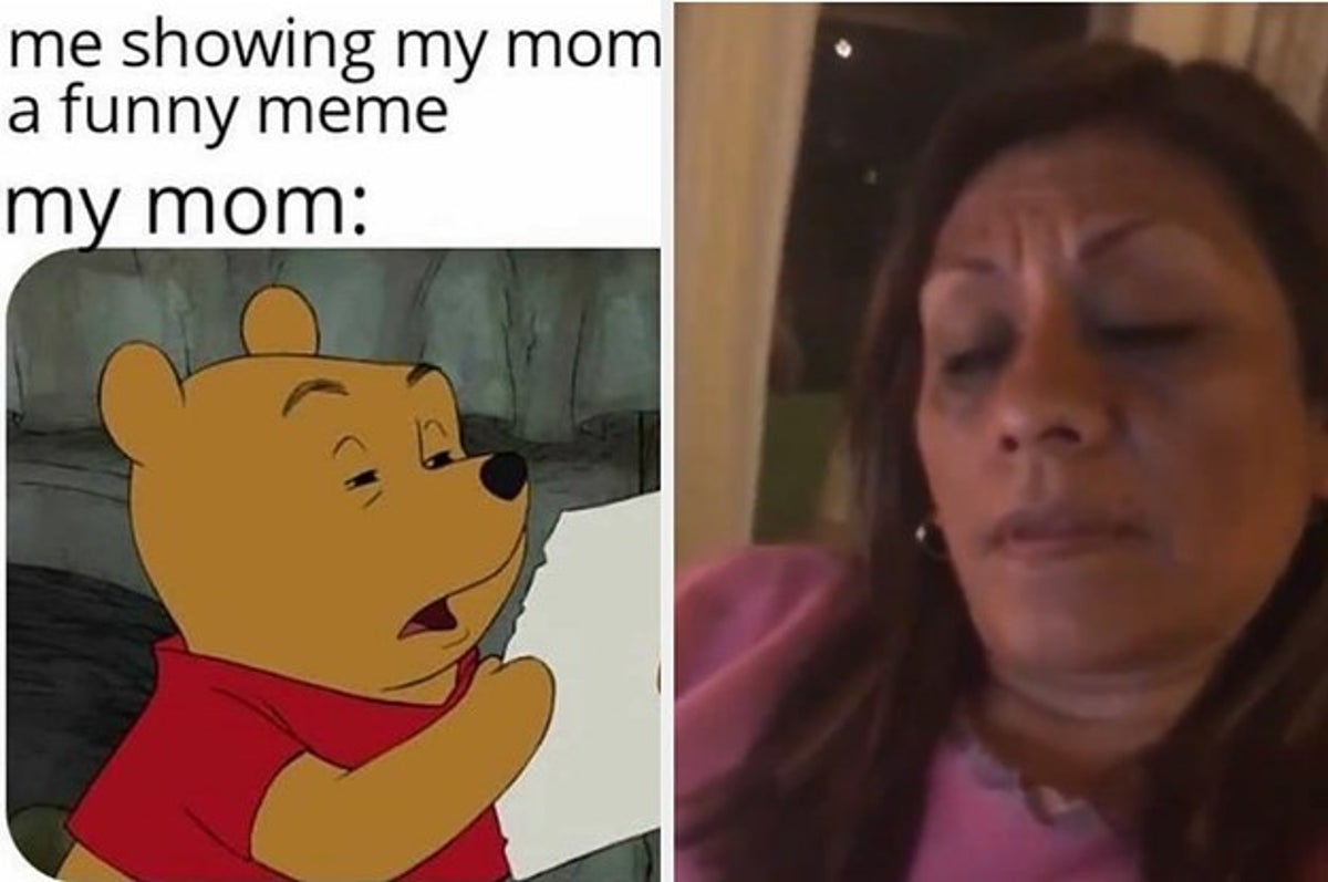 Finding your mom,s socialm media post gumble meme