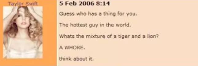 Taylor Swift S Deleted Myspace Comments And Pictures May Actually Make You Like Her