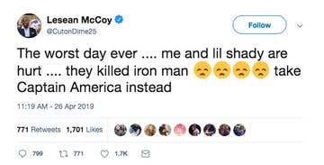 Lesean Mccoy Shared Avengers Endgame Spoilers Angering Fans - twitter