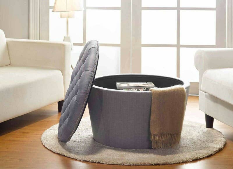 Promising review: "This ottoman was so reasonably priced that I was skeptical about ordering it. When it arrived I was delighted! No assembly required. It looked exactly like the photo and it fit perfectly into my den. I am very happy with it and love the storage as an added plus. This is a terrific buy!" —Ginny Price: .99 (available in four colors).
